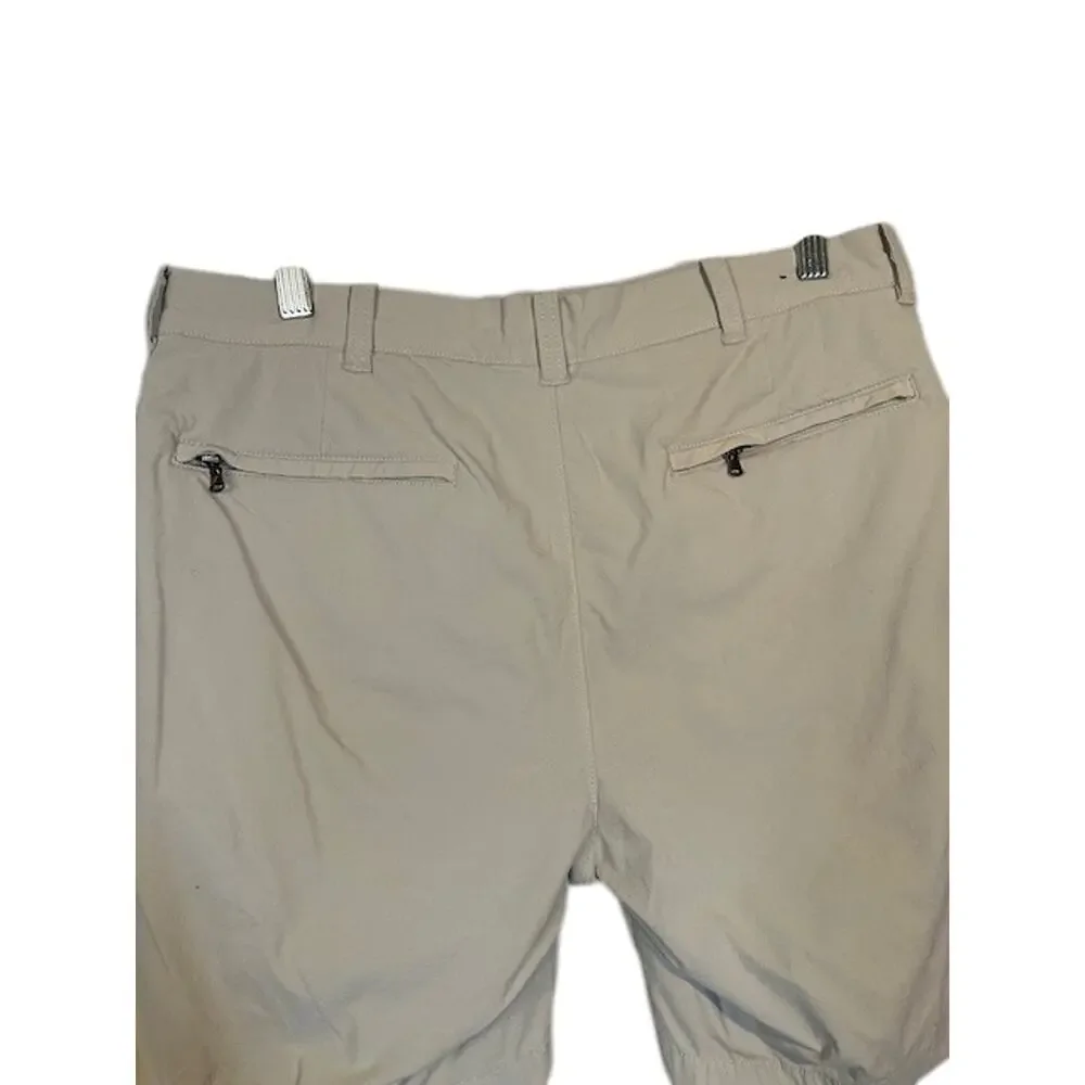 J. Crew Beige Stretch Nylon Blend Casual Shorts Men Sz 32